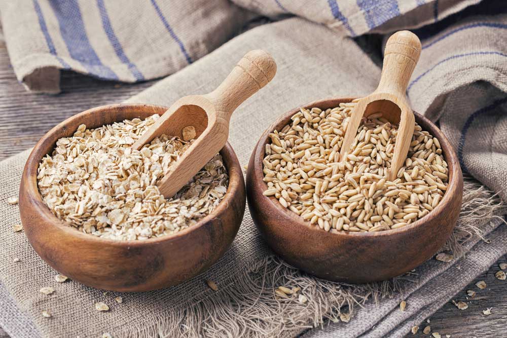 Oat Bran Vs Rolled Oats On The Table